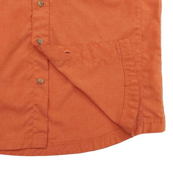 Royal Robbins Shirt Mens Medium Orange Button Up Short Sleeve Breathable Outdoor - Picture 4 of 12